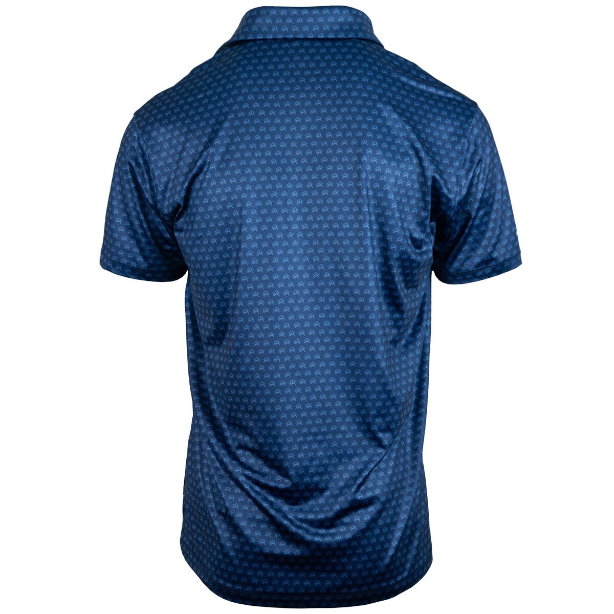 Men's U-State logo aggie bull pattern navy polo